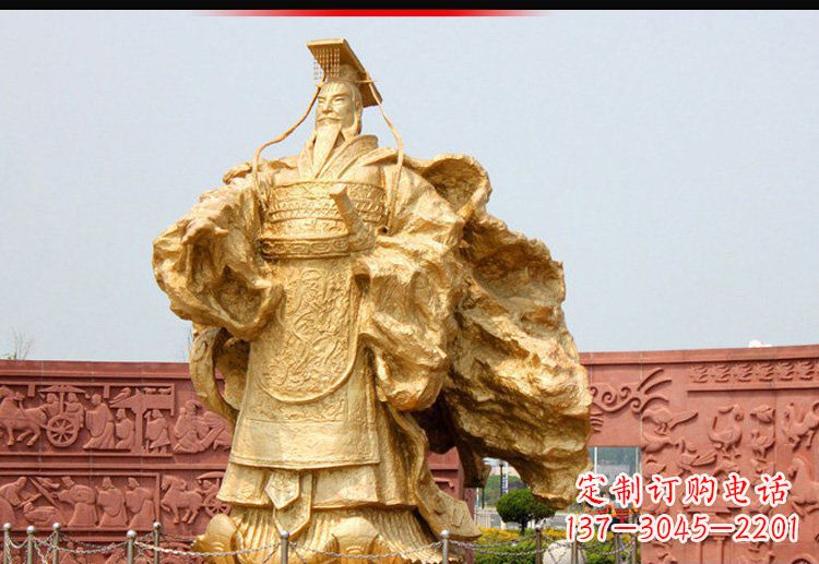 贵阳广场古代皇帝刘邦铜雕