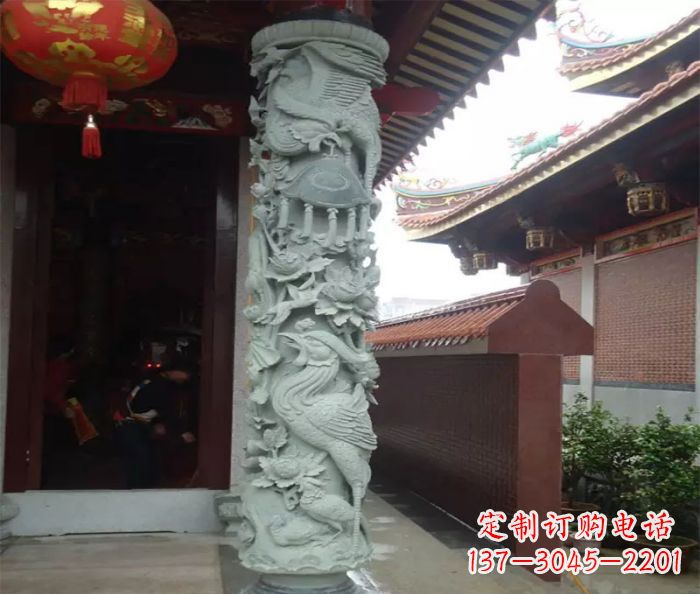 贵阳广场景观大理石龙柱石雕_2