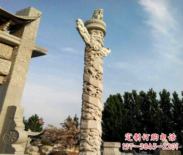贵阳广场景观华表石雕 (2)