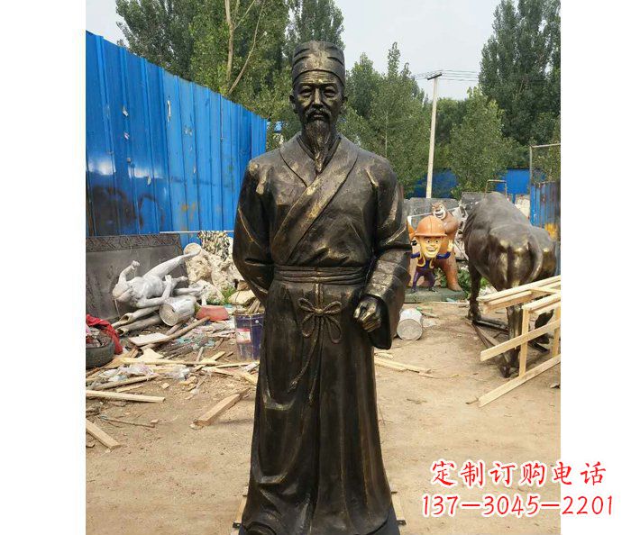 贵阳领雕塑定制广场铜雕刘备人物雕塑