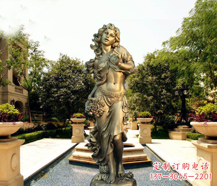 贵阳广场铜雕女神像人物雕塑