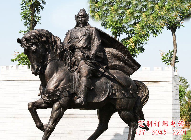 贵阳广场铜雕骑马战士人物雕塑