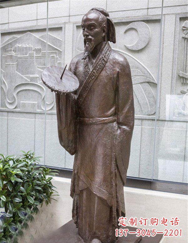 贵阳广场铜雕时间日晷人物雕塑