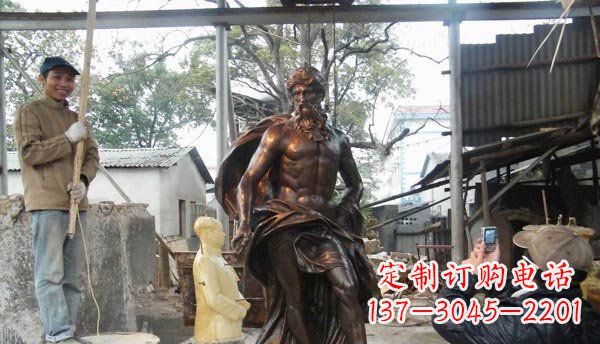 贵阳广场西方男人人物铜雕