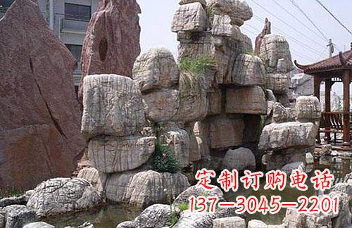 贵阳引领艺术，华丽山水：龟纹石假山雕塑