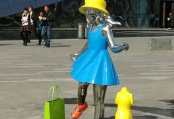 贵阳中领雕塑：极致的不锈钢小女孩雕塑