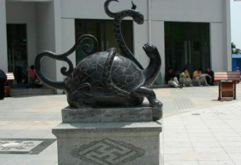 贵阳龟蛇铜雕-为城市广场增添神话动物雕塑美景