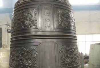 贵阳国泰民安铜钟寺庙铜雕-传统工艺精美的铜钟雕塑