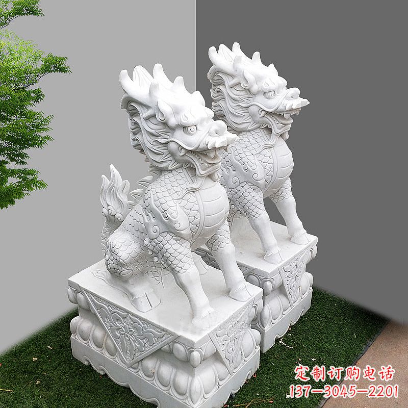贵阳汉白玉大门石麒麟