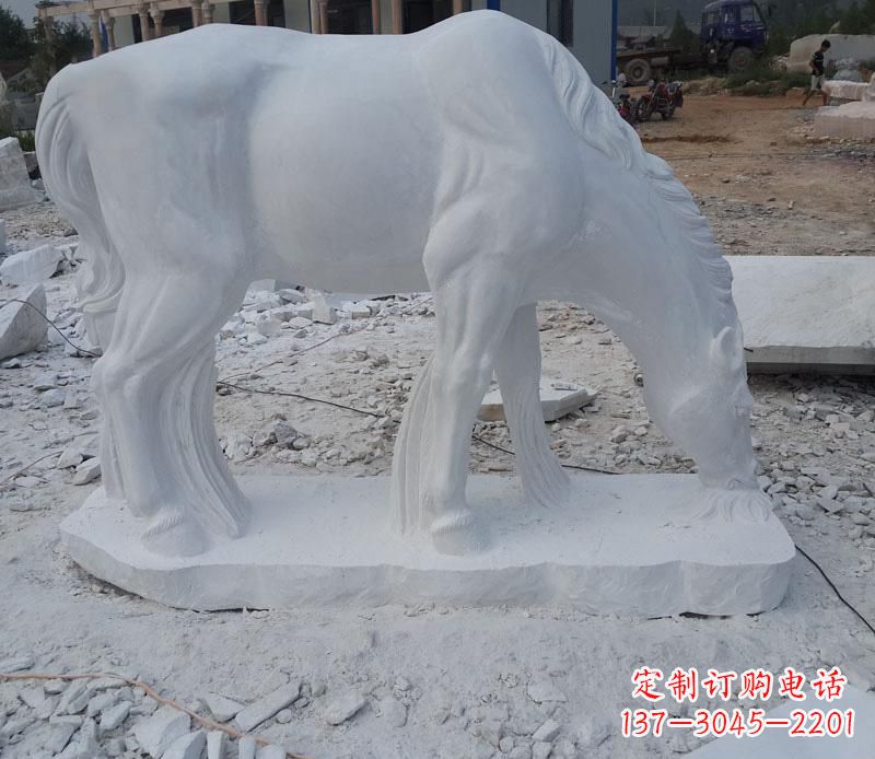 贵阳汉白玉动物马雕塑是由中领雕塑定制的一款精…