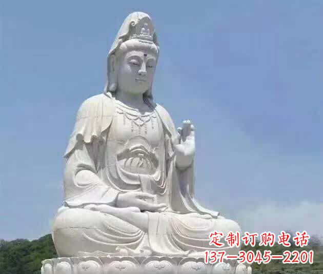 贵阳精致汉白玉观音雕塑