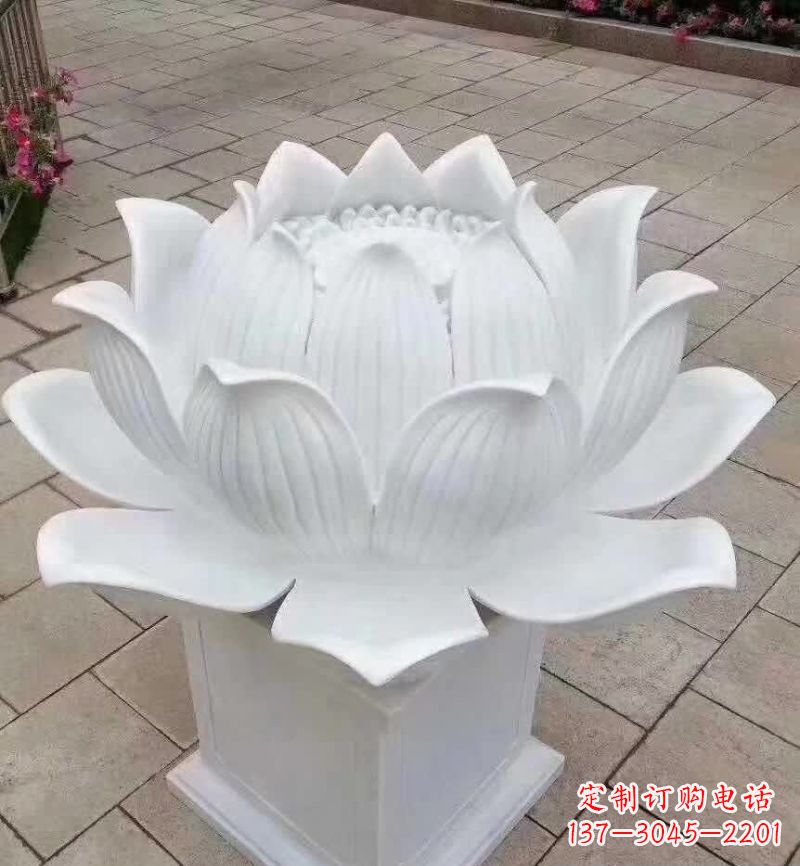 贵阳汉白玉荷花雕塑,把温暖带入家中