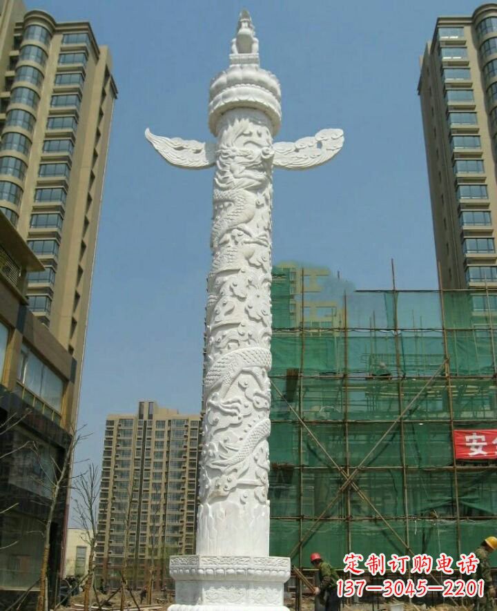 贵阳汉白玉华表雕塑，精致美观、质量一流
