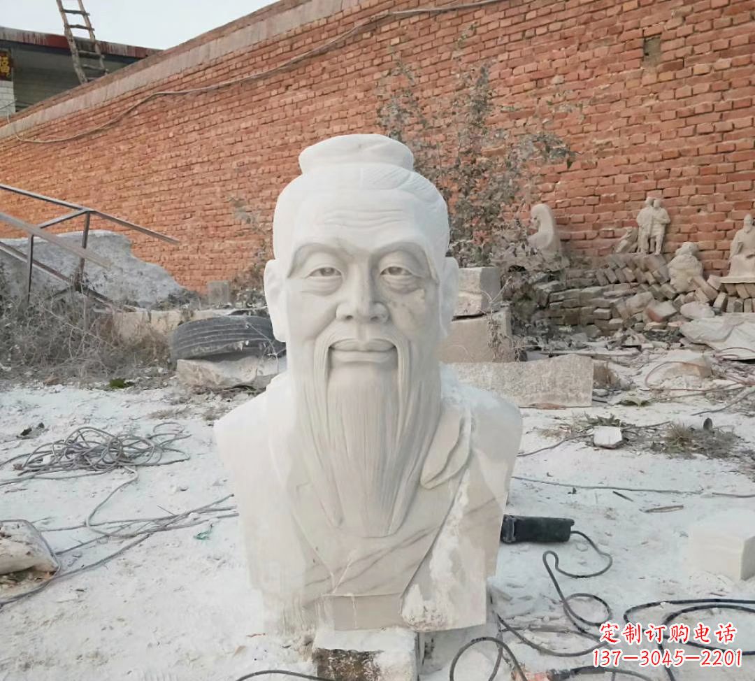 贵阳汉白玉孔子雕塑校园烈士名人石雕 