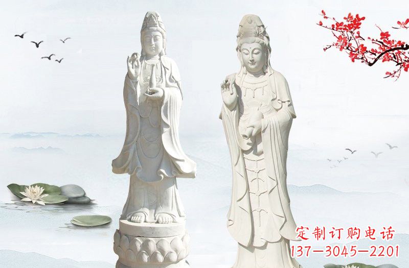 贵阳象征慈悲的观音石雕