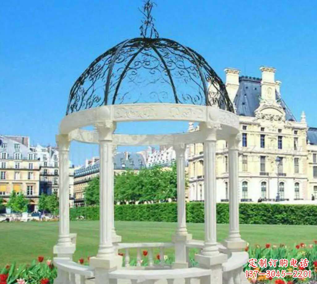 贵阳汉白玉欧式雕塑凉亭,搭建完美凉夏