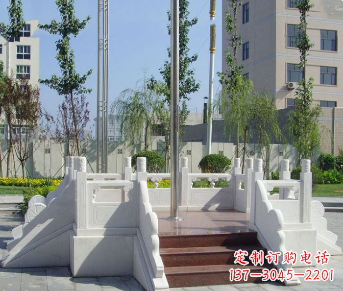 贵阳汉白玉升旗台校园石雕
