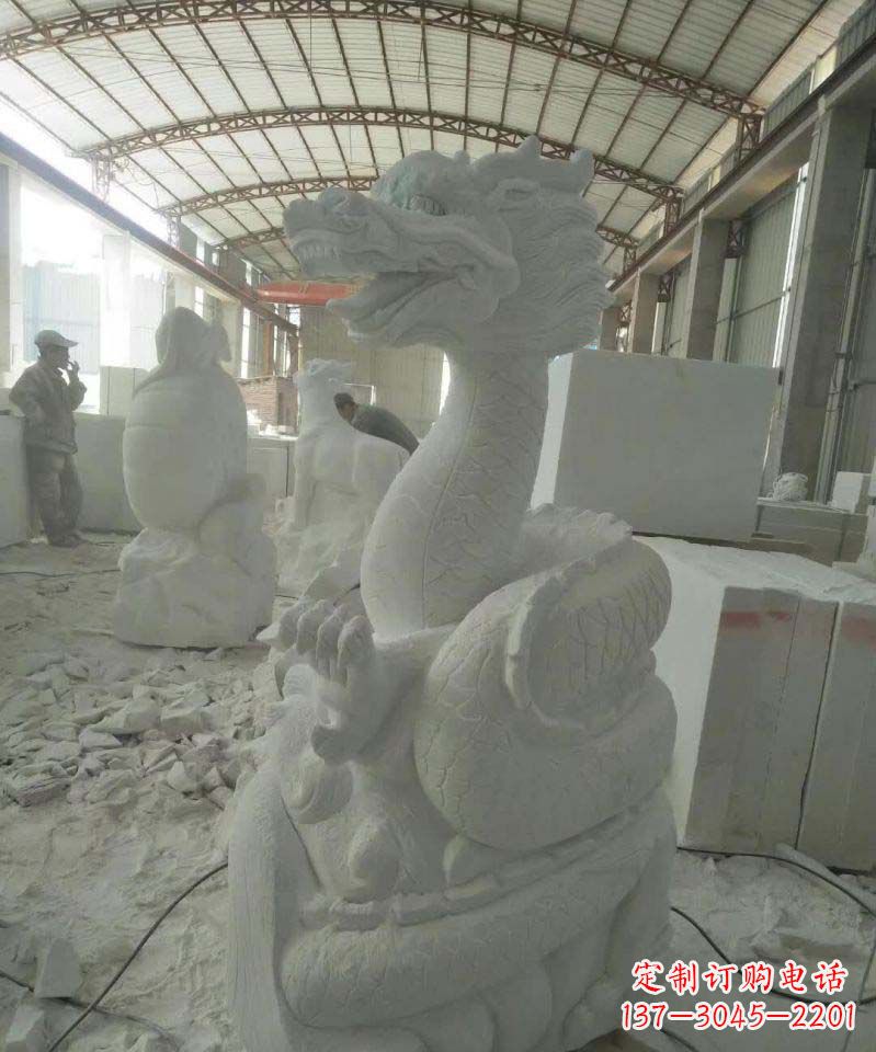 贵阳高品质汉白玉生肖龙雕塑