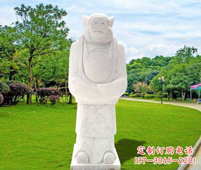 贵阳汉白玉兽首人身十二生肖公园石雕
