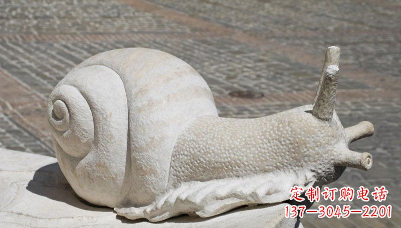 贵阳汉白玉蜗牛动物石雕