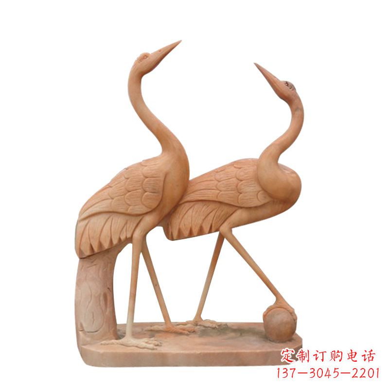 贵阳汉白玉花仙鹤雕塑，是来自中领雕塑的一件精…