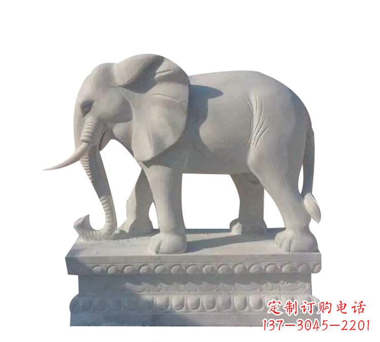 贵阳精美绝伦的汉白玉大象雕塑