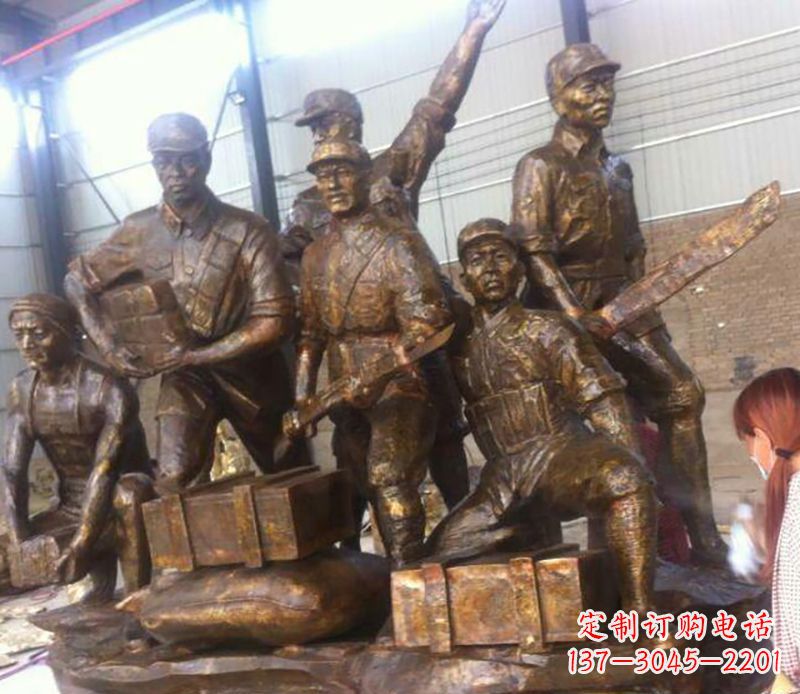 贵阳红军打仗铜雕