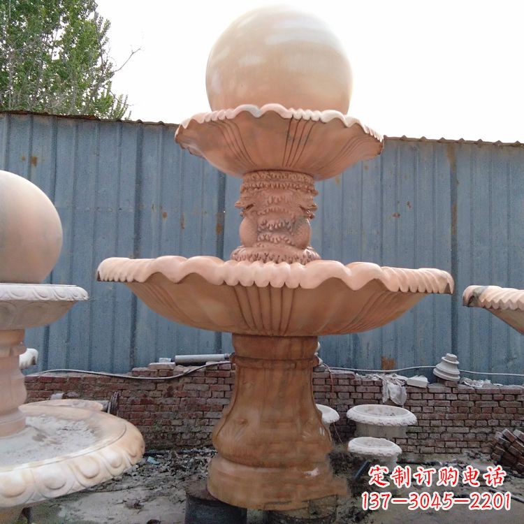贵阳专业定制红色风水球雕塑定制