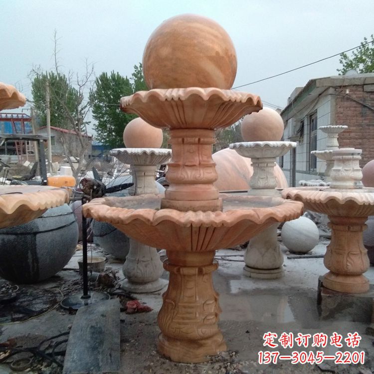 贵阳中领雕塑，精致风水球雕塑让你的院落更加精致