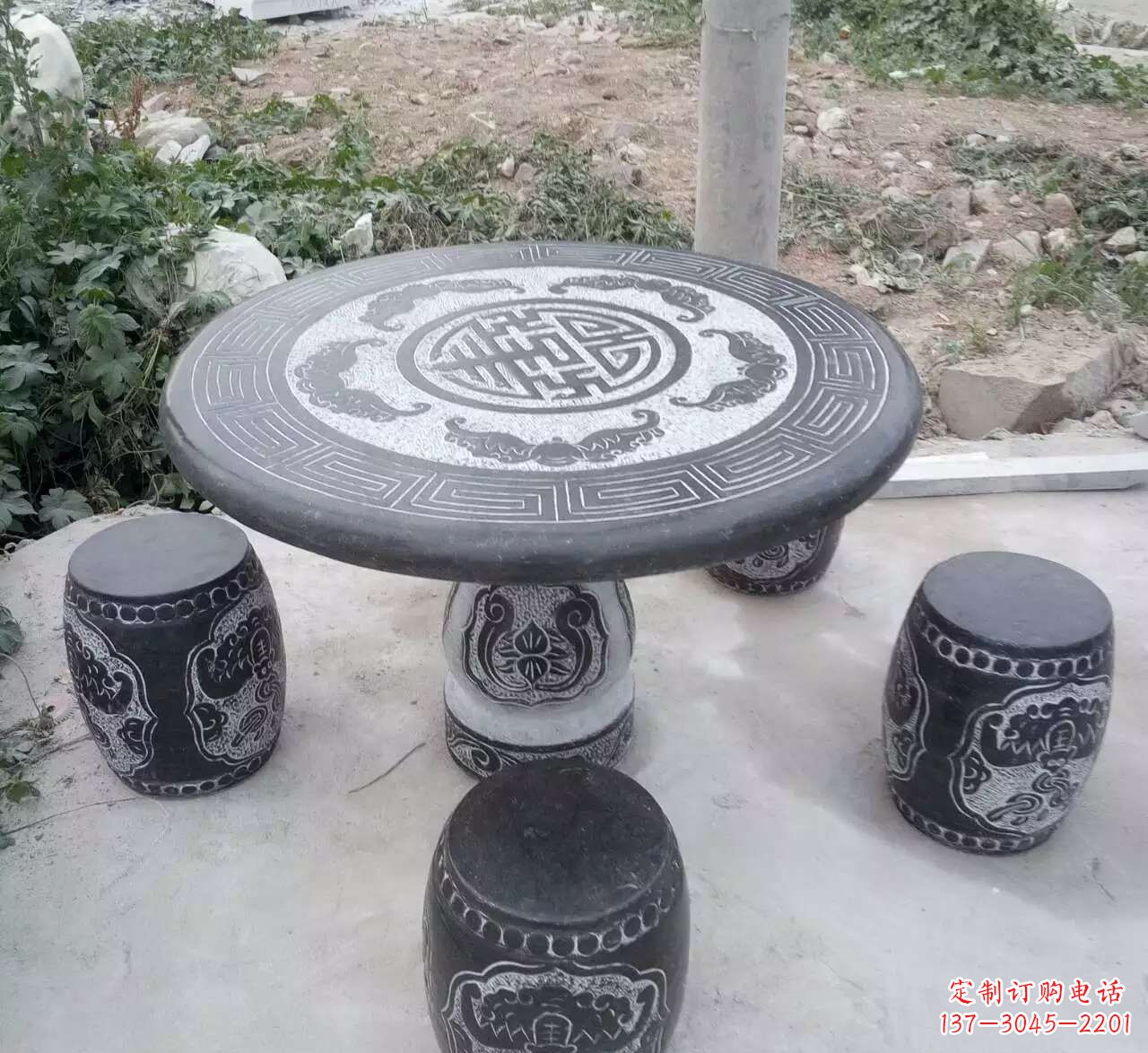 贵阳艺术化的室外石桌凳雕塑