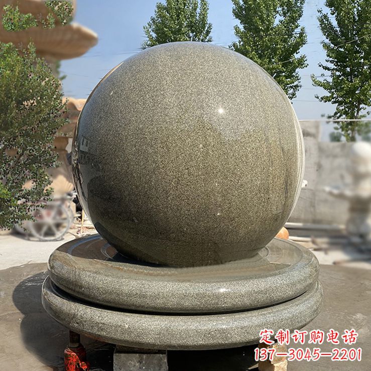 贵阳中领雕塑的花岗岩风水球雕塑是一种独特而优…