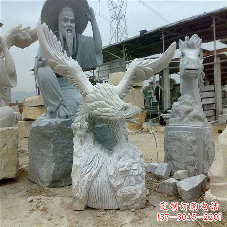 贵阳花岗岩老鹰石雕，精美壮观！
