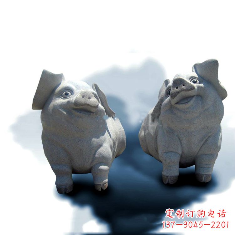 贵阳花岗岩动物雕塑-可爱的福猪