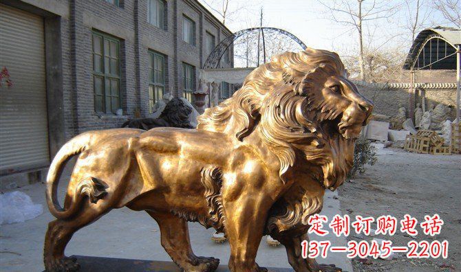 贵阳黄铜精美西洋狮子铜雕