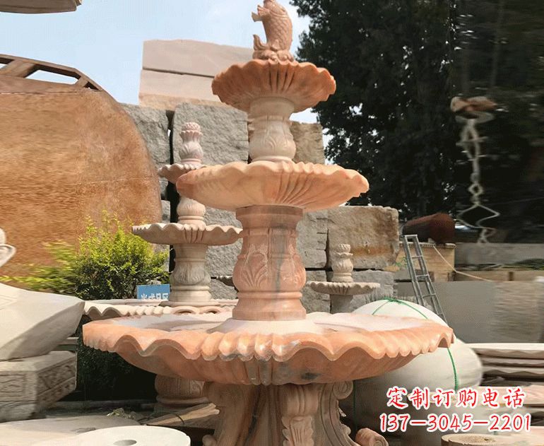 贵阳黄锈石喷泉雕塑