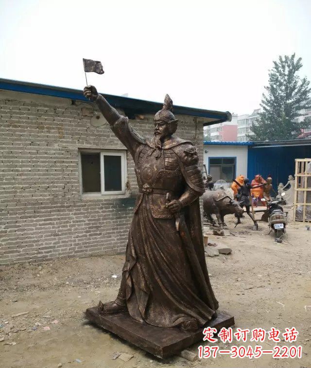 贵阳将军古代人物铜雕