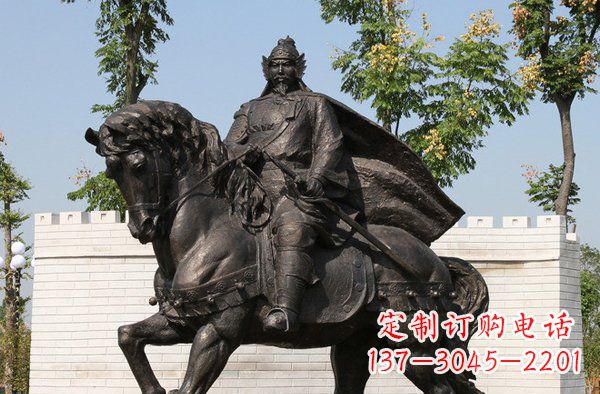 贵阳将军骑马古代人物铜雕