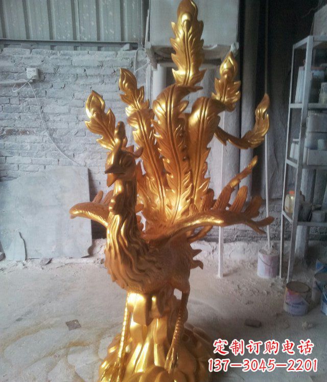贵阳金凤凰玻璃钢仿铜动物雕塑─让美丽无限盛开