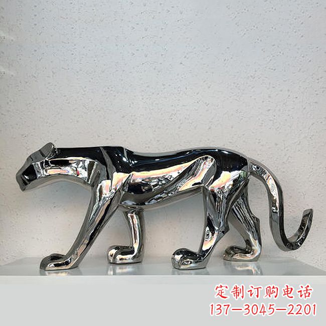 贵阳杰出的不锈钢金钱豹雕塑