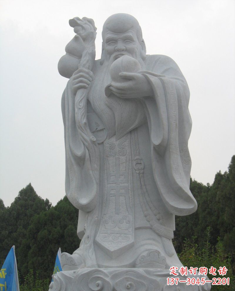 贵阳景区大理石老寿星雕塑
