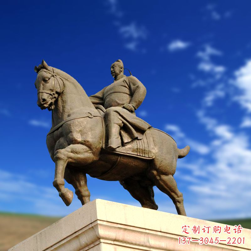 贵阳领雕塑正大光明：李世民骑马景观雕塑