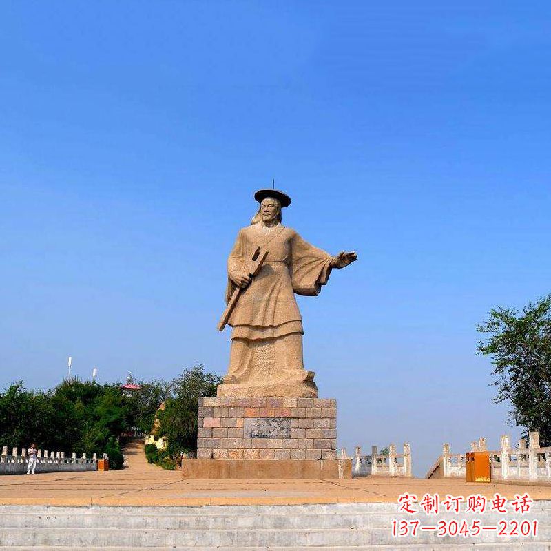 贵阳景区景点历史名人著名治水人物大禹石雕像