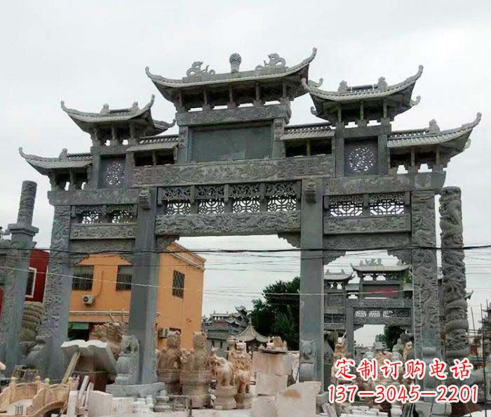 贵阳石雕牌坊,精致雕塑让你完美点缀