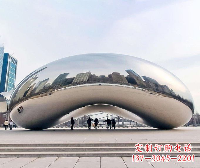 贵阳镜面不锈钢大型创意拱门雕塑