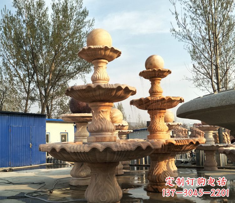贵阳古典九龙喷泉雕塑,可观赏九龙戏珠石