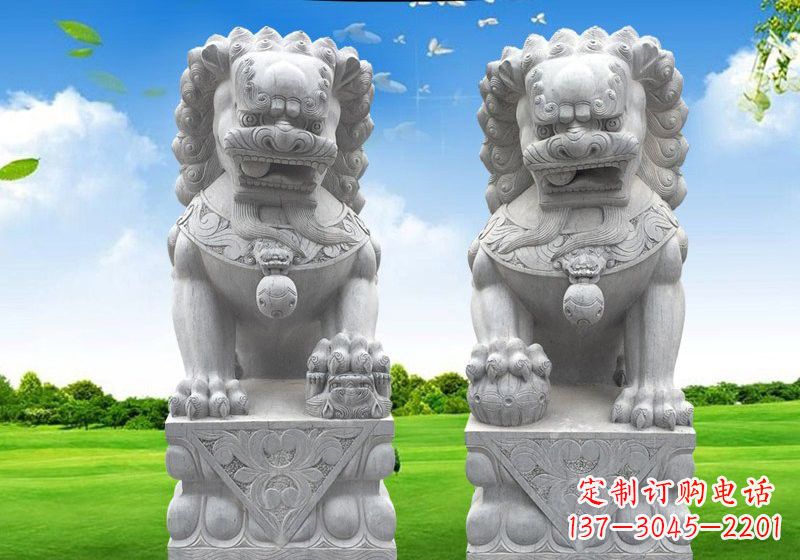 贵阳风采傲人的狮子石雕