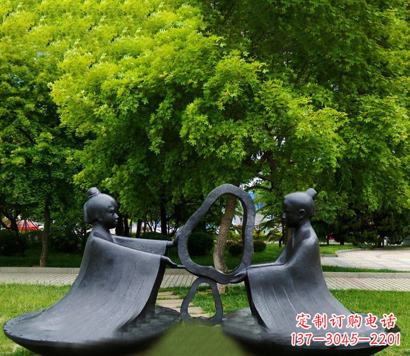 贵阳孔融让梨公园铜雕