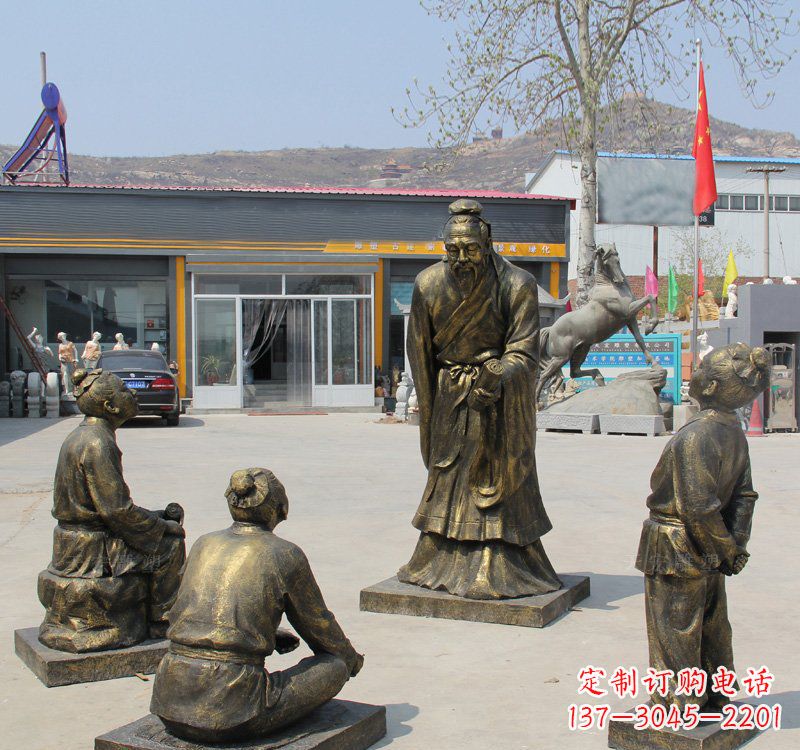 贵阳经典孔子雕塑,悠久文化传承