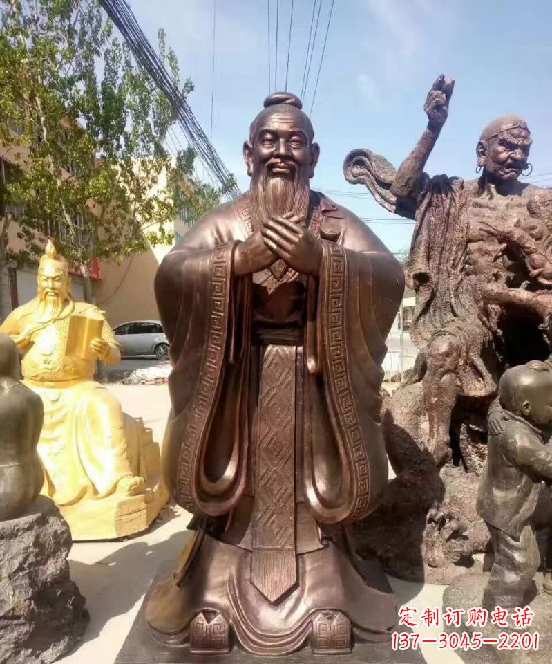 贵阳尊贵的孔子铜雕赞赏孔子的传世之作