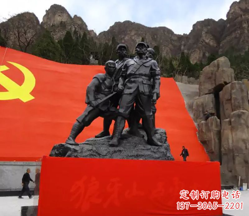 贵阳狼牙山五壮士烈士铜雕，永载革命先烈光辉